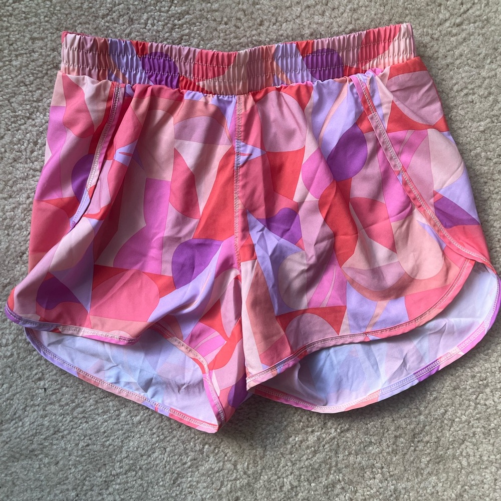 All in Motion Kids Geometric Pink and Purple Shorts